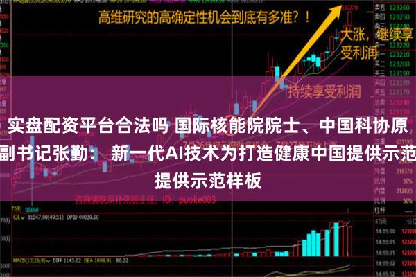 实盘配资平台合法吗 国际核能院院士、中国科协原党组副书记张勤： 新一代AI技术为打造健康中国提供示范样板