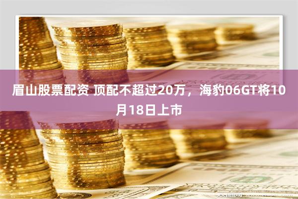 眉山股票配资 顶配不超过20万，海豹06GT将10月18日上市